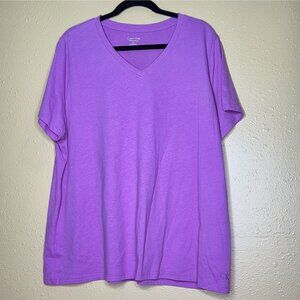 NWT Calvin Klein Performance Plus Size Cotton V-Neck Short-Sleeve T-Shirt